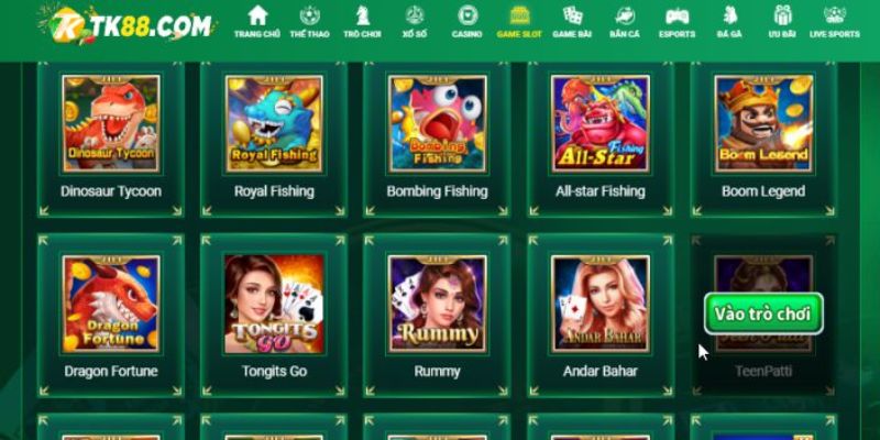 Bao quát sơ lược về địa chỉ cược slot game TK88
